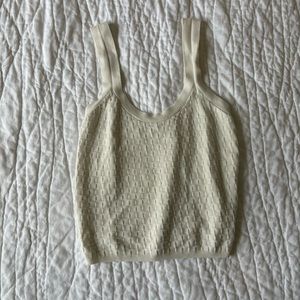 Cream Sweater Tank
